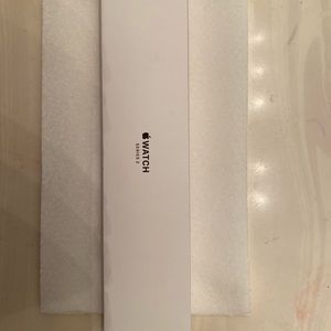 Silver Aluminum Apple Watch 38mm white sport band